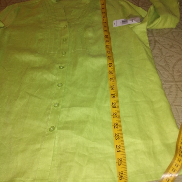 🛍️ NWT Kim Rogers 100% Linen Designer Blouse 👕 - Picture 4 of 9